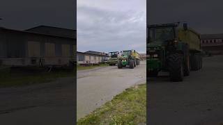 3× John Deere + řezačka Claas original sound #agriculture #farming #harvest #gülle