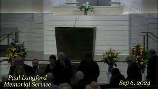 Paul Langford Memorial Service - Sep 6, 2024