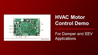 HVAC Damper/EEV Controller Reference Design Demo