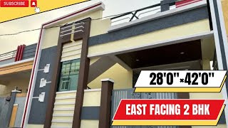 28'0"×42'0" East Facing 2Bhk House Plan || 19 Lakhs House Design #houseplan  @CreativeHomeDesigner