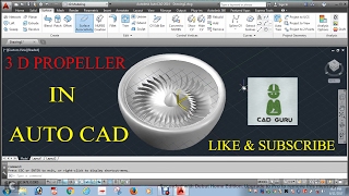 propeller 3d model  in AUTOCAD in HINDI