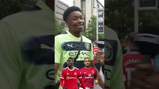 MAN CITY fan picks the best MAN UNITED player EVER 👀 #shorts