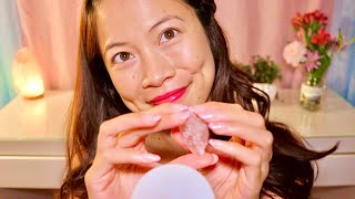 ASMR Crystals ~ Scratching & Tapping Rose Quartz, Amethyst etc w/ Yeti Mic