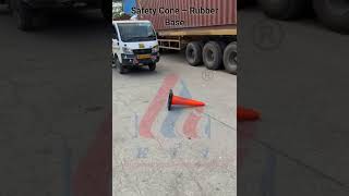 KTI Flexible Traffic Cone with Rubber Base/Safety Cone - Rubber Base