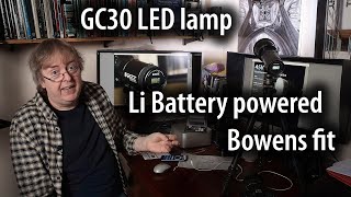 GC30 LED lamp for my product photography? Portable COB Video Light 71Wh Battery 2700-6500K Monolight