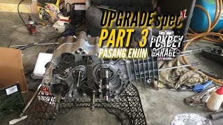 UPGRADE SPEC MOTO AKU PART 3 : AMBIK CASING CRANKCASE & PASANG ENJIN