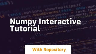 numpy interactive tutorial