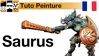 🇫🇷 Tuto Peinture : Saurus Seraphon Tabletop ( Slapshop & Pinceau )