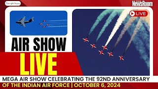 Watch Live: Mega Air Show Celebrating the 92nd Anniversary of the Indian Air Force | October 6, 2024