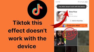 Fixed: TikTok this effect doesn't work with the device problem solve 🔥