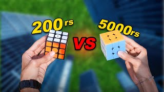 200 VS 5000rs Rubik's Cube Drop Test 😵🤯 | World's Expensive Cube Drop Test |