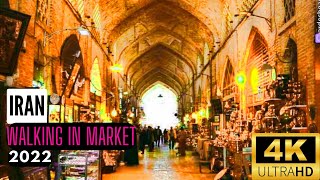 Iran🇮🇷(4k)nature🌴| Walking in Market 🎥 | Isfahan city