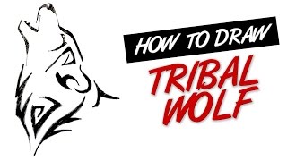 How to draw tribal wolf tattoo design #19