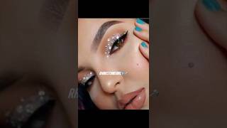 RHINESTONE EYEMAKEUP TUTORIAL #rhinestoneeyes #makeup #tutorial #creativemakeup #fantacy #shorts