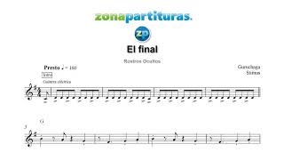 Partitura "El final" Rostros Ocultos