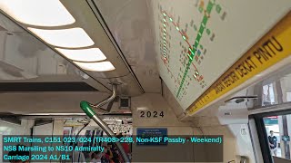 [Non-KSFs Passby - Weekend] SMRT Trains - KHI C151 [023/024] [Marsiling → Admiralty]