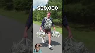 Sprinting with more and more money| wait for end #comedy #funny #military #backpack #runner #facts