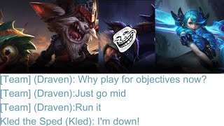 Kled VS Gwen || How to Win with a Troll? || How to win when behind Diamond Elo Ranked Gameplay ||