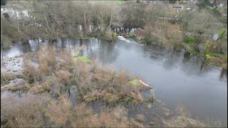 River Avon bursting at Upper Winkton