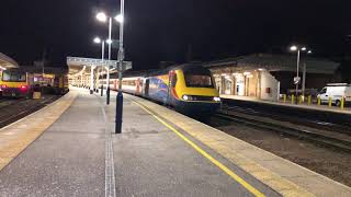 East Midlands trains power car 43058+43073 depart Sheffield with ex London to Leeds via Nottingham