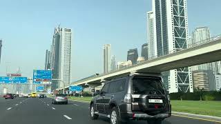 Dubai city tour driving by car