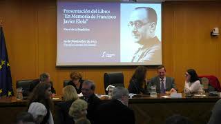 Presentación del libro 'En memoria de Francisco Javier Elola', Fiscal de la República.