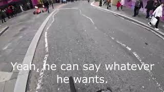 Pedestrian swearing at a cyclist in Newcastle city centre #newcastle #newcastleupontyne