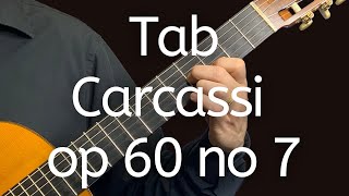 Matteo Carcassi Etude op 60 no 7 - Tab and Sheet Music