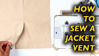 How To Sew Tailored Jacket Vents Tutorial | Sewing For Beginners & Intermediate