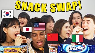 Korean Swap Snacks from China, Japan, Italia, U.K, American soldier (Compilation)