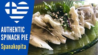 TRADITIONAL GREEK TRIANGLE SPINACH PIE | Spanakopita | Authentic Greek Recipe | Healthy | Vegetarian