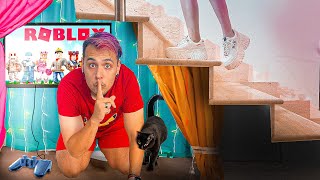 CONSTRUÍ UN CUARTO SECRETO GAMER PARA ESCONDERME DE MI NOVIA !!