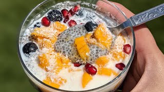 Healthy after school snack | Summer snack idea | Chia seed pudding | Mango chia seed pudding