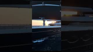 Sunset sail on a sail megayacht “Black Pearl” #yachtlife #luxuryboat #sailing #luxury #luxuryyacht