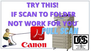 CANON PULL SCAN IN MOST OF THE CANON COPIER, TRY THIS (IF SCAN TO FOLDER NOT WROK FOR YOU)