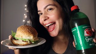 ASMR COMENDO HAMBURGUER