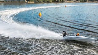 Onboard Numb Nuts Racing 1750 Bullet Race Boat with 2.5 Mercury Racing Outboard