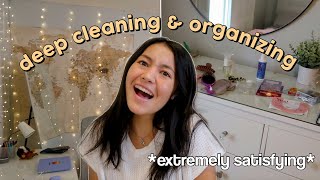 deep cleaning & organizing my room/bathroom *satisfying* | Mia Rits