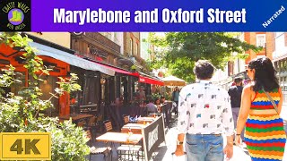 London walk: Marylebone & Oxford Street - Portman Square, James Street, St Christopher's narrated 4K