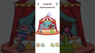 Rainbow dop 🌈 🏳️‍🌈  | Level 116 Help the penguin fly | #rainbowdop #shorts