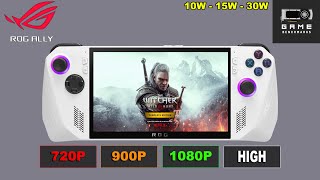 ROG ALLY | The Witcher 3 Performance Review | Benchmark 1080P, 900P, 720P 2024