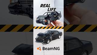 BeamNG Drive VS Реальность где лучше повреждения машин? #shorts