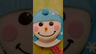 Snowman Themed Cake #shorts #shortvideo #asmr #cakedecorating  #cake #cakes #snowman #snowman