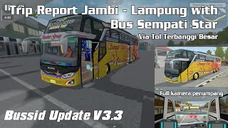 Full Trip Report Jambi - Lampung with Sempati Star jb3+tronton | Bussid Update V3.3