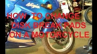 How to change disk brake pads on a motorcycle