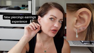 #piercings #earpiercing #haircut My new piercing earrings experience and hair updates | Cristina Mih