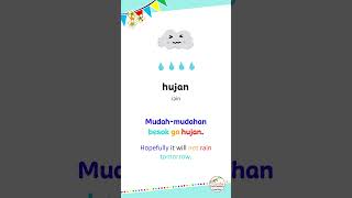 Indonesian Word of the Day 17 | Hujan #shorts #learnindonesian #easyindonesian