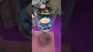 Nutella glass jar candle holder #diy #craft #viral #art #shorts