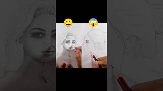 how to draw girl  Side & front face / Potrait Drawing Tutorials #shorts #creativeart #artist