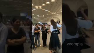 Pooja Get a Surprise at the airport😮fan clubs come together to give her a warm send cannes sweet❤️❤️